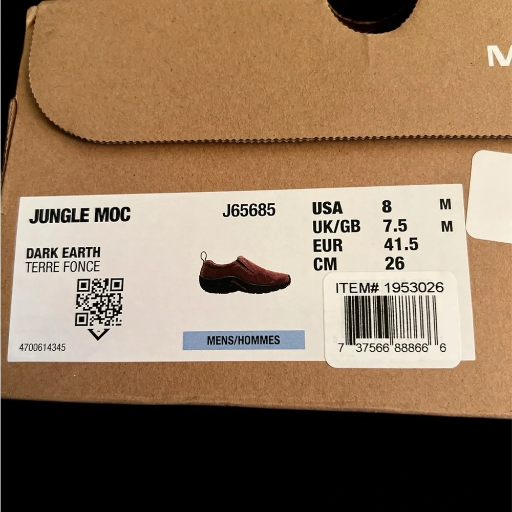Size 8 - Merrell Jungle Moc Men's Casual Shoe‎ - Dark Earth (J65685)